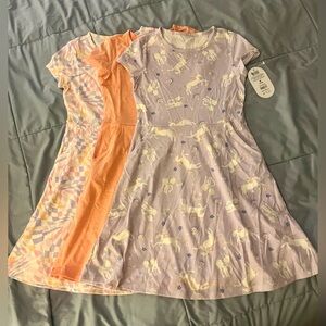 NWT 3 pack Wonder Nation play dresses - with pockets size 7-8